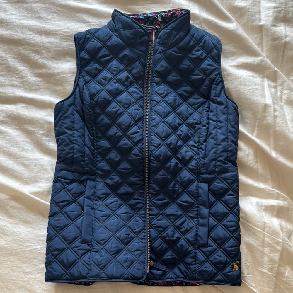 Joules Navy Quilted Kids Vest